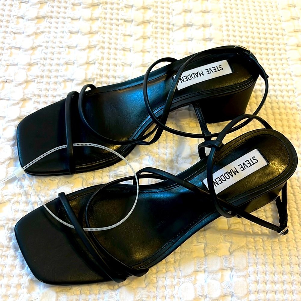 Brand-new Steve Madden dress sandals, black, size 6.5